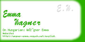 emma wagner business card